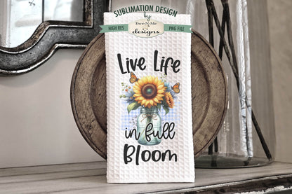 Assorted Flowers In Mason Jars - Bundle of 10 - Kitchen Towel Sublimation Designs
