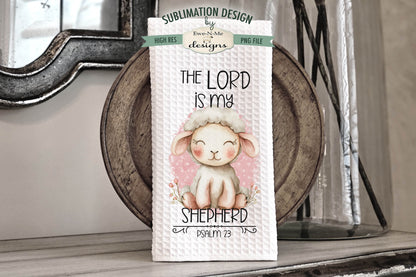 Faith Based Sheep (pink) - Kitchen Towel Sublimation Designs