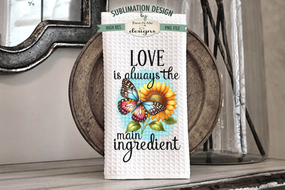 Butterflies and Sunflowers - Bundle of 5 - Kitchen Towel Sublimation Designs
