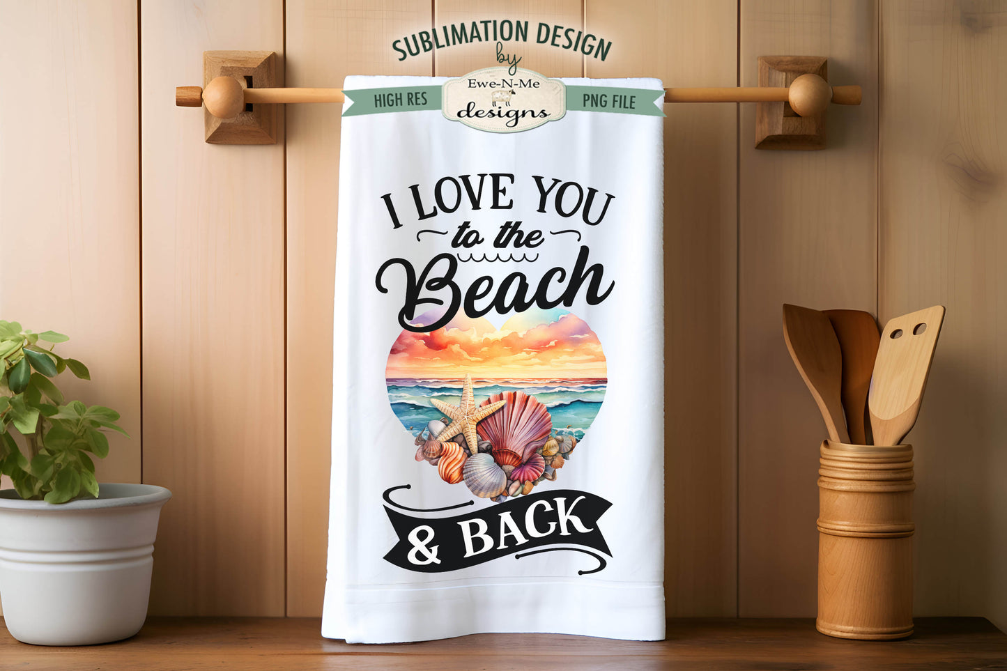Beach Themed - Kitchen Towel Sublimation Designs