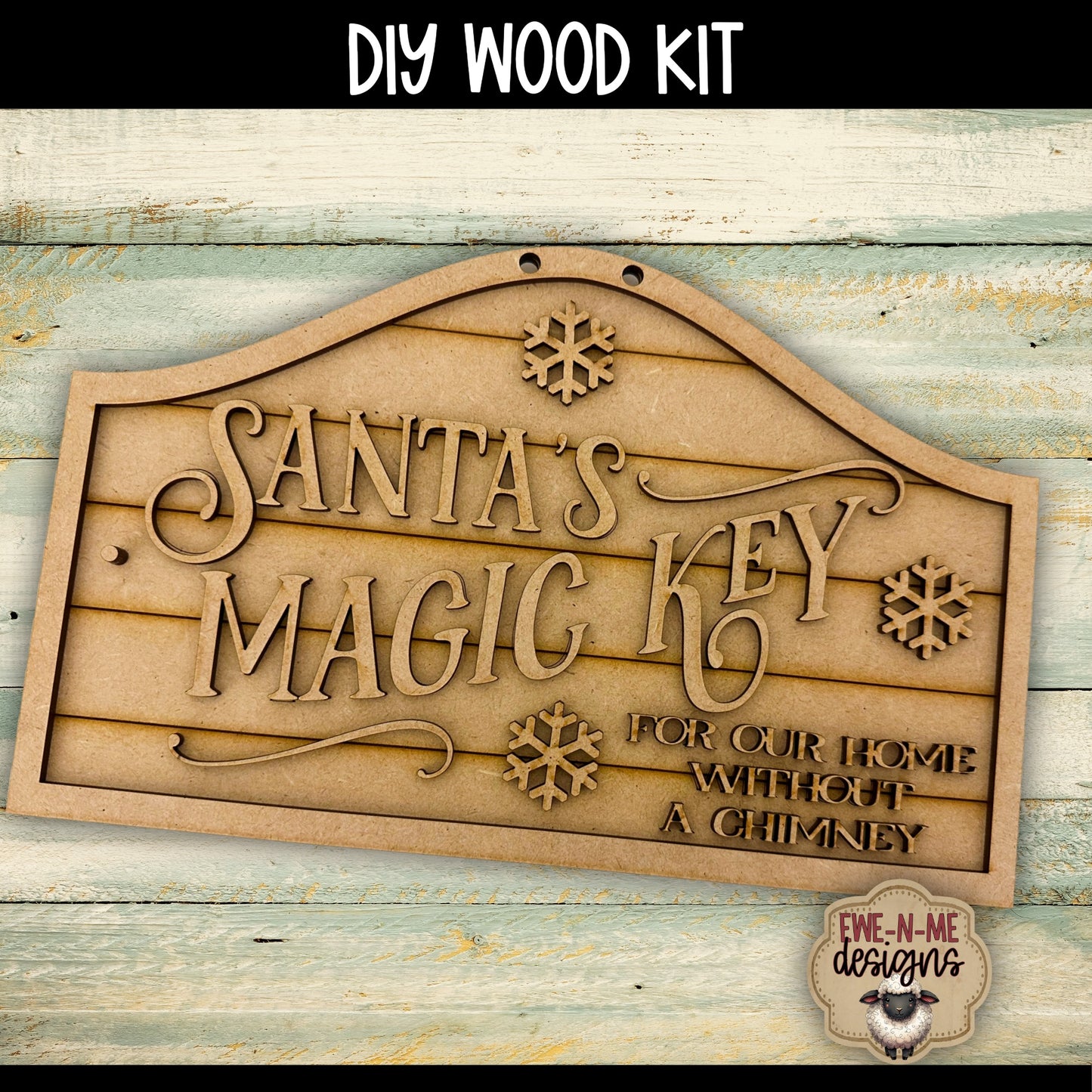 Santa's Magic Key Sign | DIY WOOD KIT