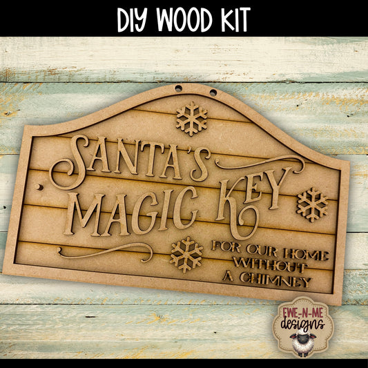 Santa's Magic Key Sign | DIY WOOD KIT