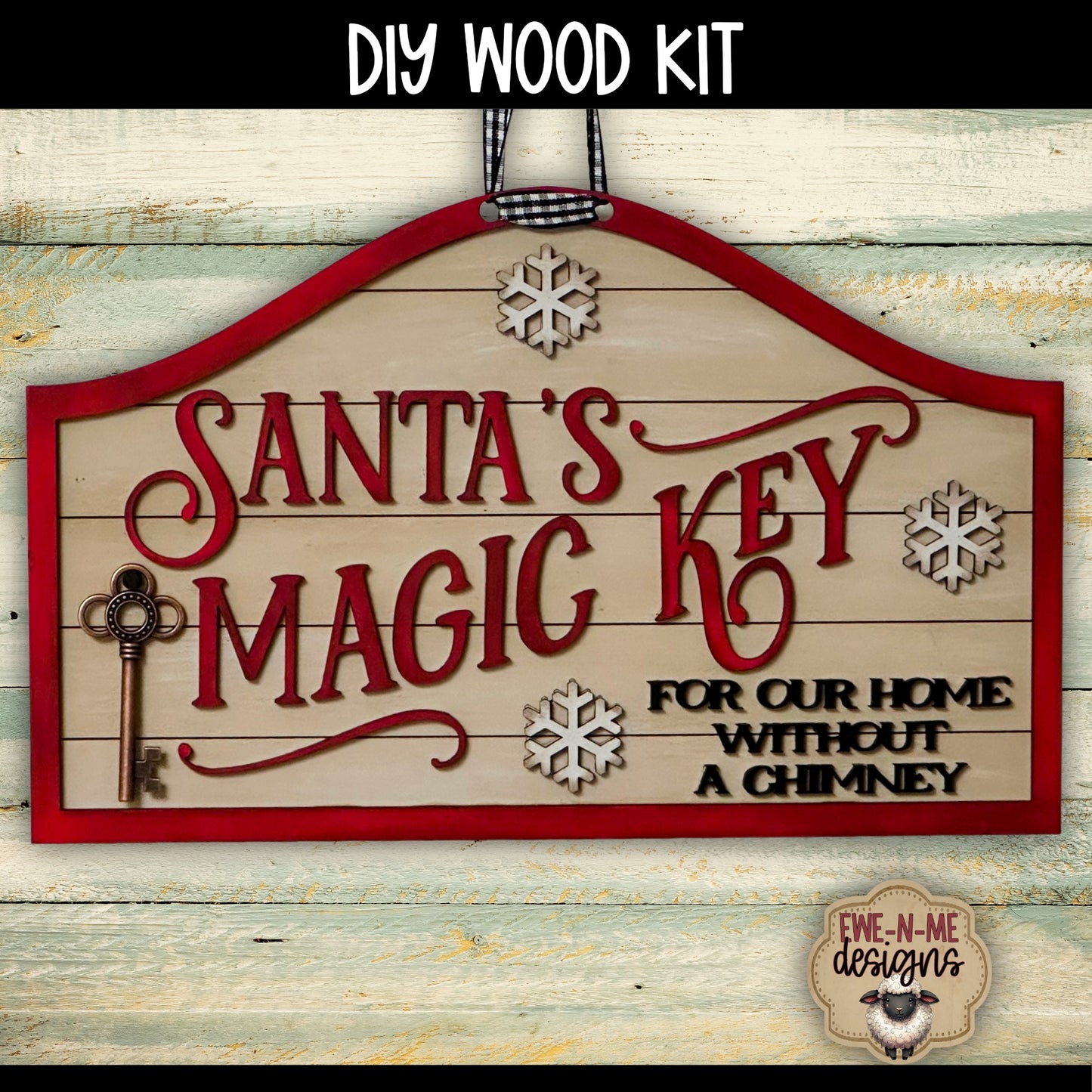 Santa's Magic Key Sign | DIY WOOD KIT