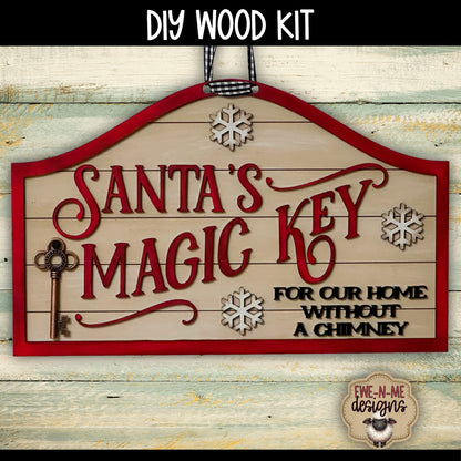 Santa's Magic Key Sign | DIY WOOD KIT