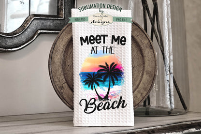 Beach Palm Trees - Kitchen Towel Sublimation Designs