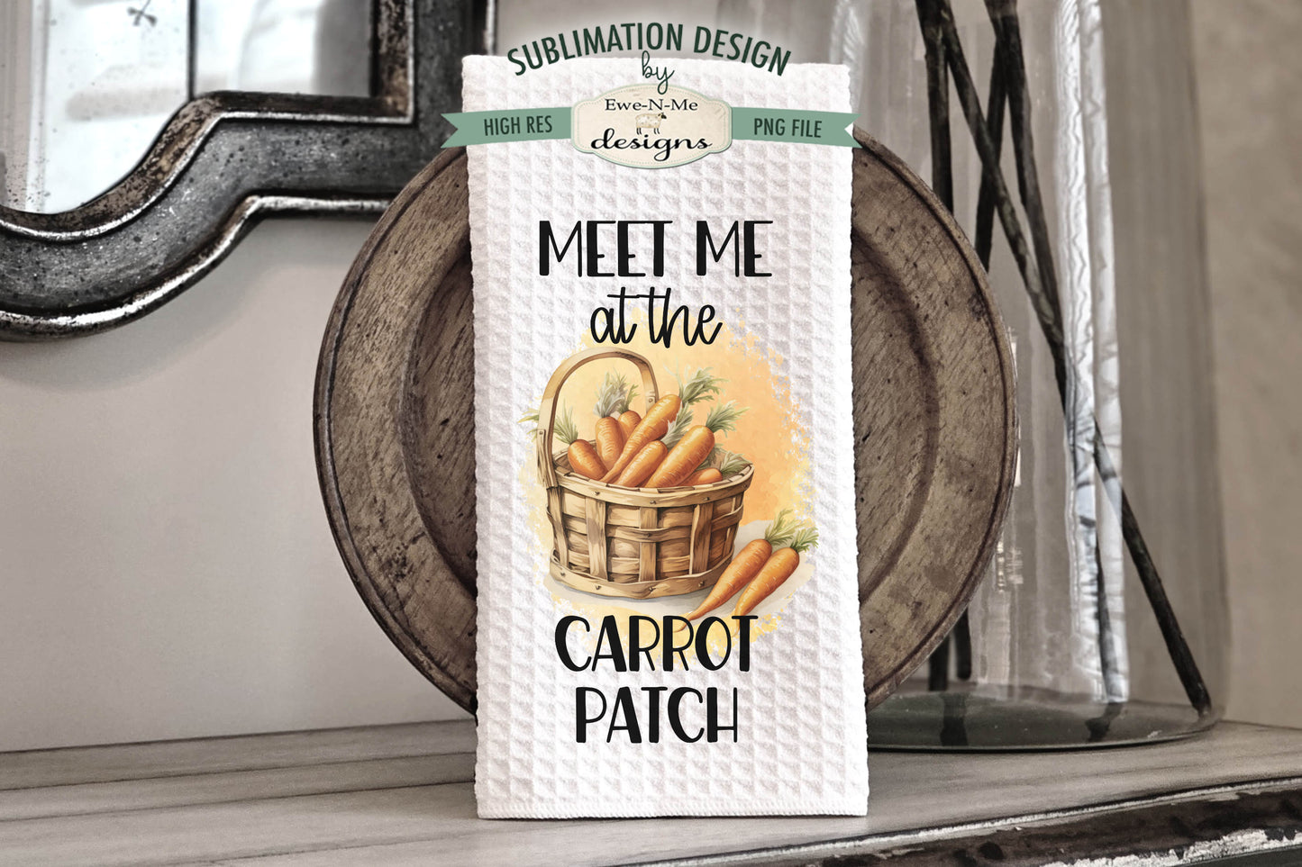 Carrot Patch - Kitchen Towel Sublimation Designs