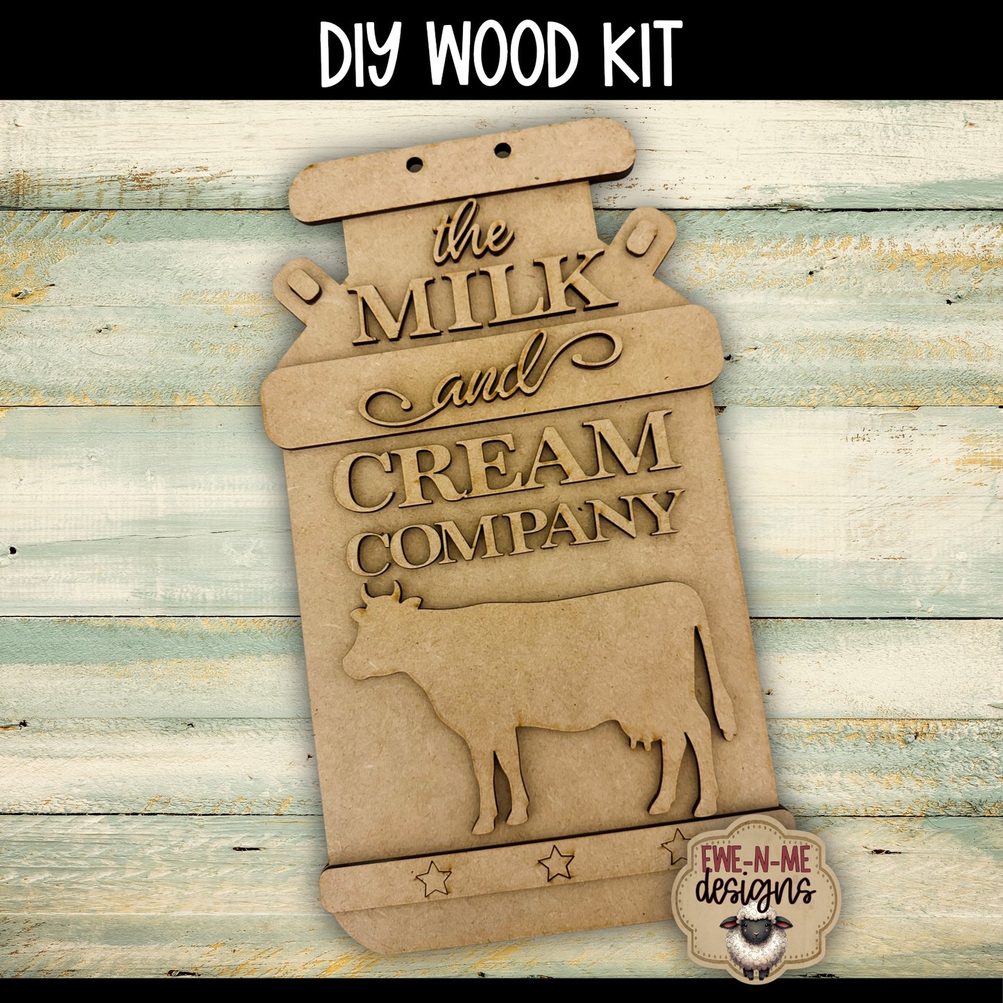 Milk And Cream Company Sign | DIY WOOD KIT