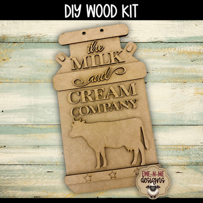 Milk And Cream Company Sign | DIY WOOD KIT
