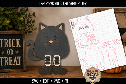 Layered Cat Shelf Sitter | Laser Cut SVG File