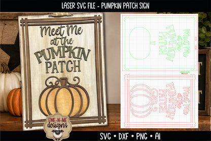 Meet Me At The Pumpkin Patch Sign | Laser Cut SVG File