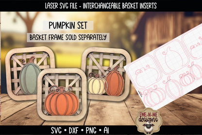 Interchangeable Tobacco Basket Inserts - Pumpkins | Laser Cut SVG File