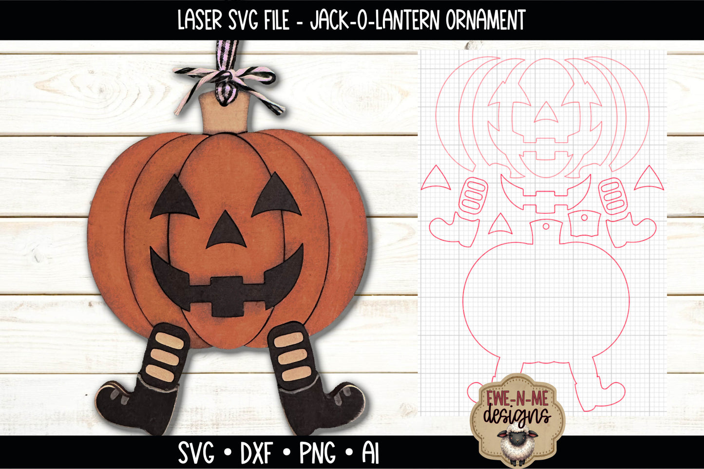 Layered Jack O Lantern Ornament | Laser Cut SVG File