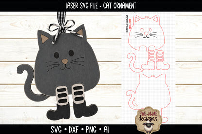 Layered Cat Ornament | Laser Cut SVG File