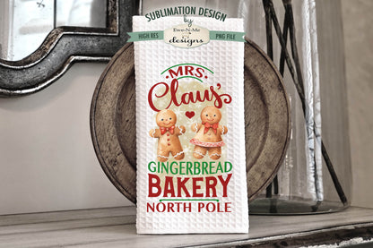 Gingerbread Cookies - Bundle of 5 - Kitchen Towel Sublimation Designs