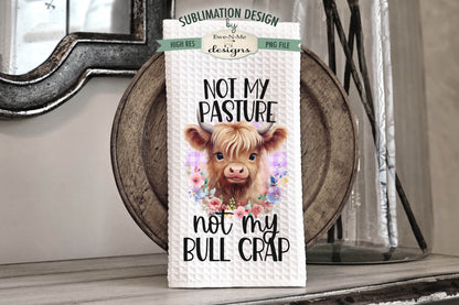 Funny Highland Cows - Bundle of 5 - Kitchen Towel Sublimation Designs