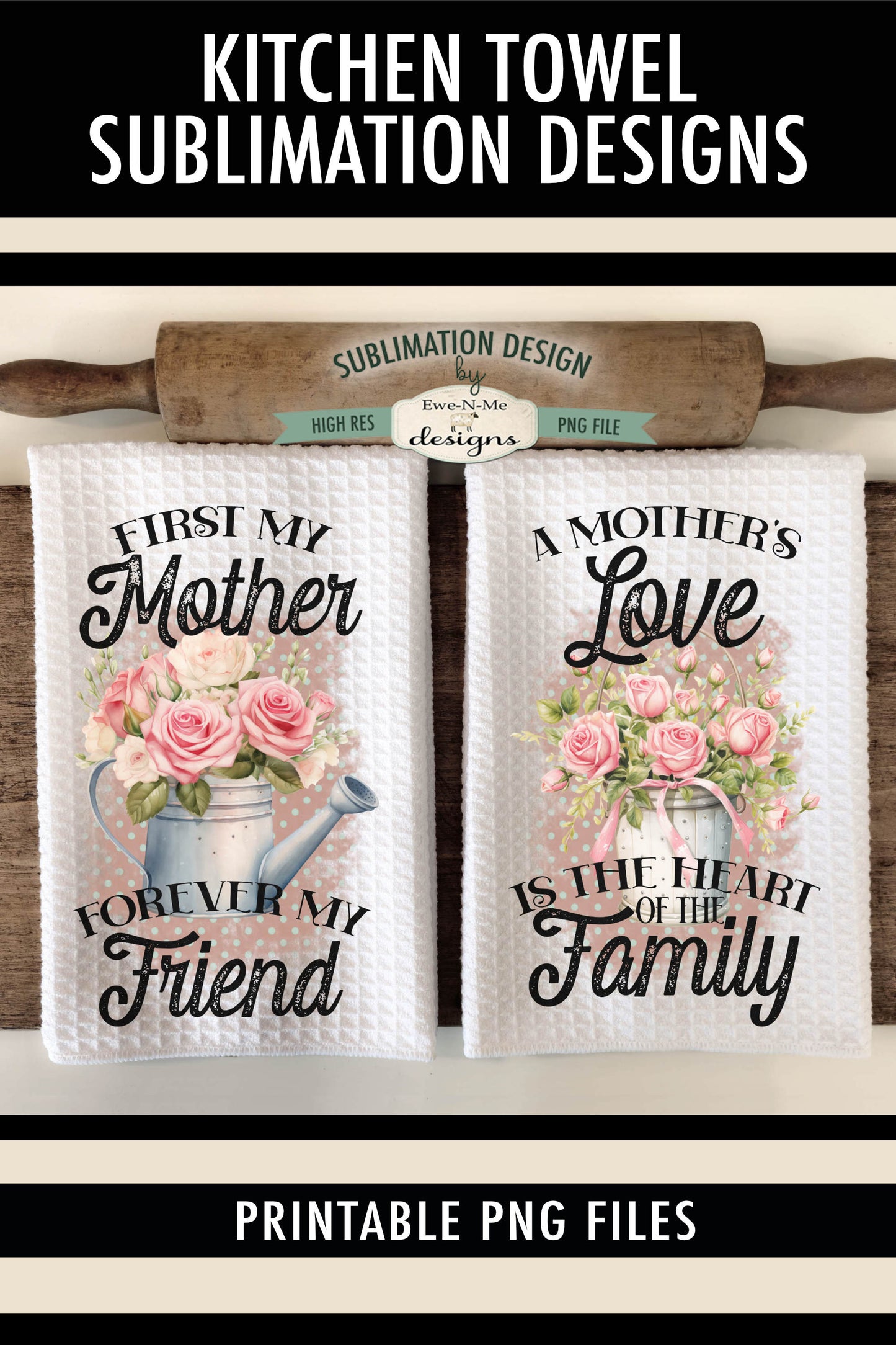 Mothers Day Bouquets - Kitchen Towel Sublimation Designs (Copy)