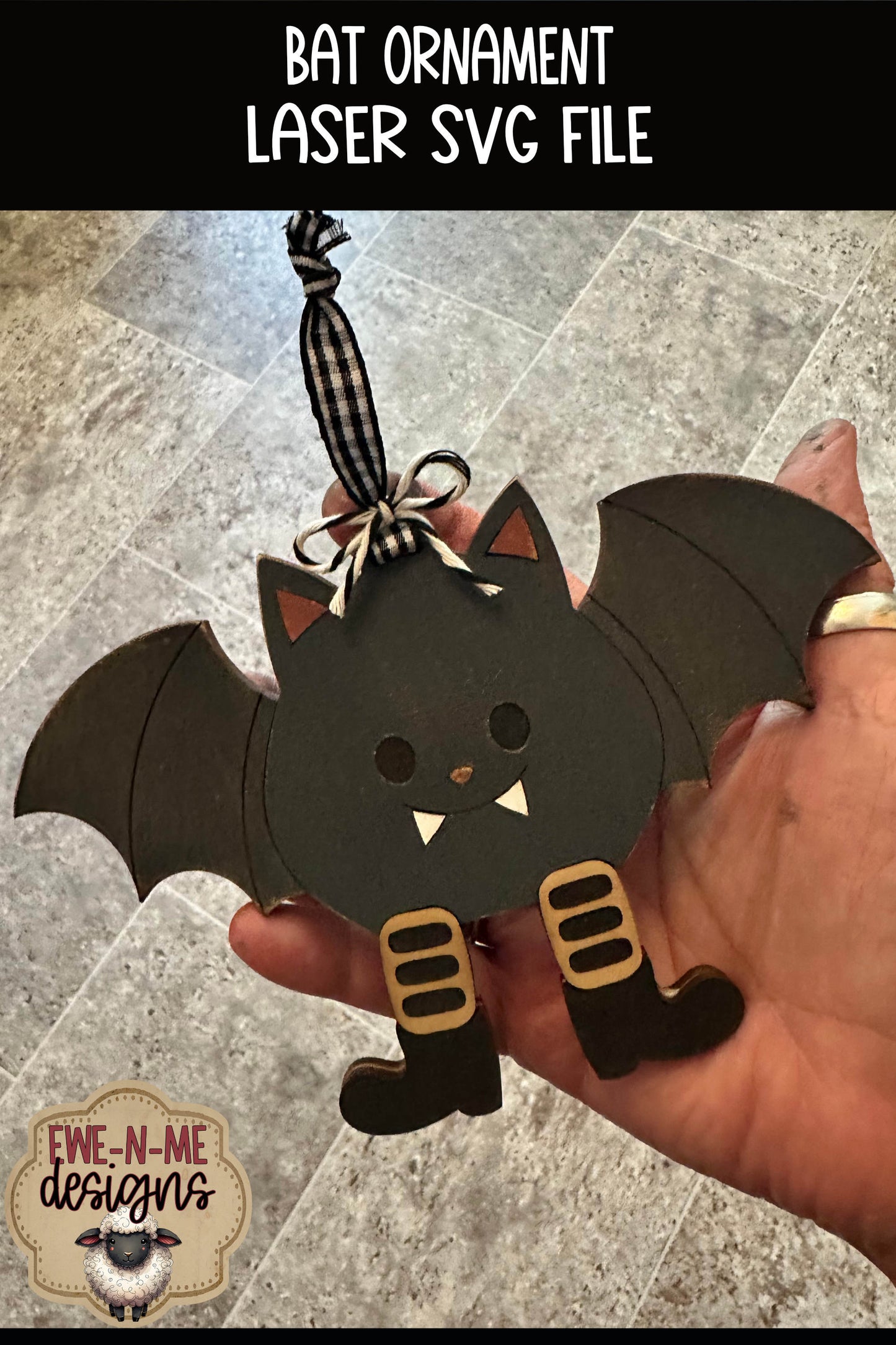 Layered Bat Ornament | Laser Cut SVG File