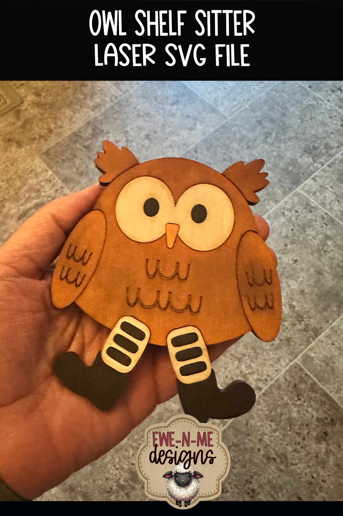 Layered Owl Shelf Sitter | Laser Cut SVG File