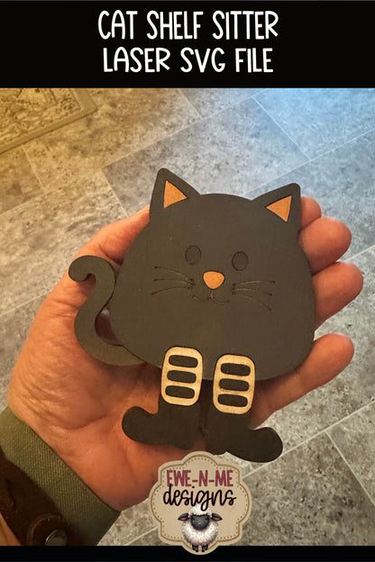 Layered Cat Shelf Sitter | Laser Cut SVG File