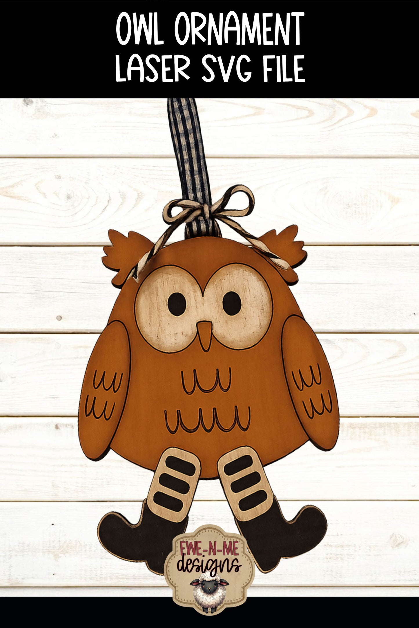 Layered Owl Ornament | Laser Cut SVG File