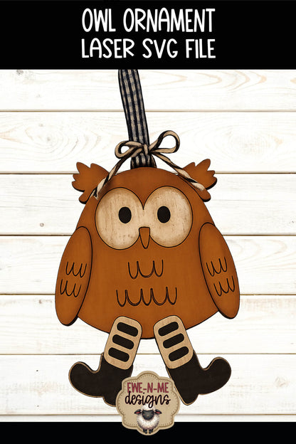 Layered Owl Ornament | Laser Cut SVG File