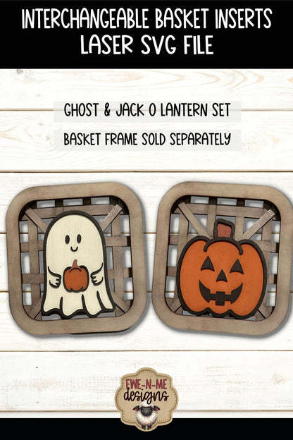 Interchangeable Tobacco Basket Inserts - Ghost and Jack O Lantern | Laser Cut SVG Files