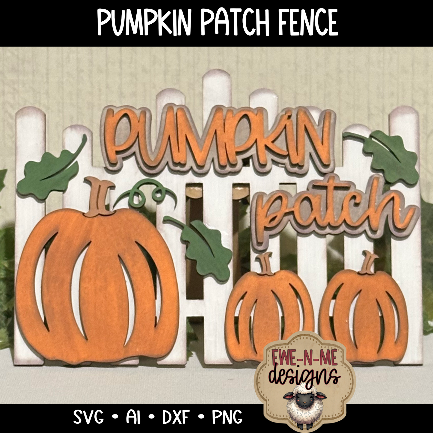 Pumpkin Patch Fence - Laser Cut SVG