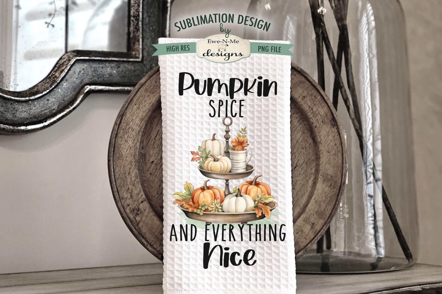 Fall Tiered Tray - Bundle of 5 - Kitchen Towel Sublimation Designs