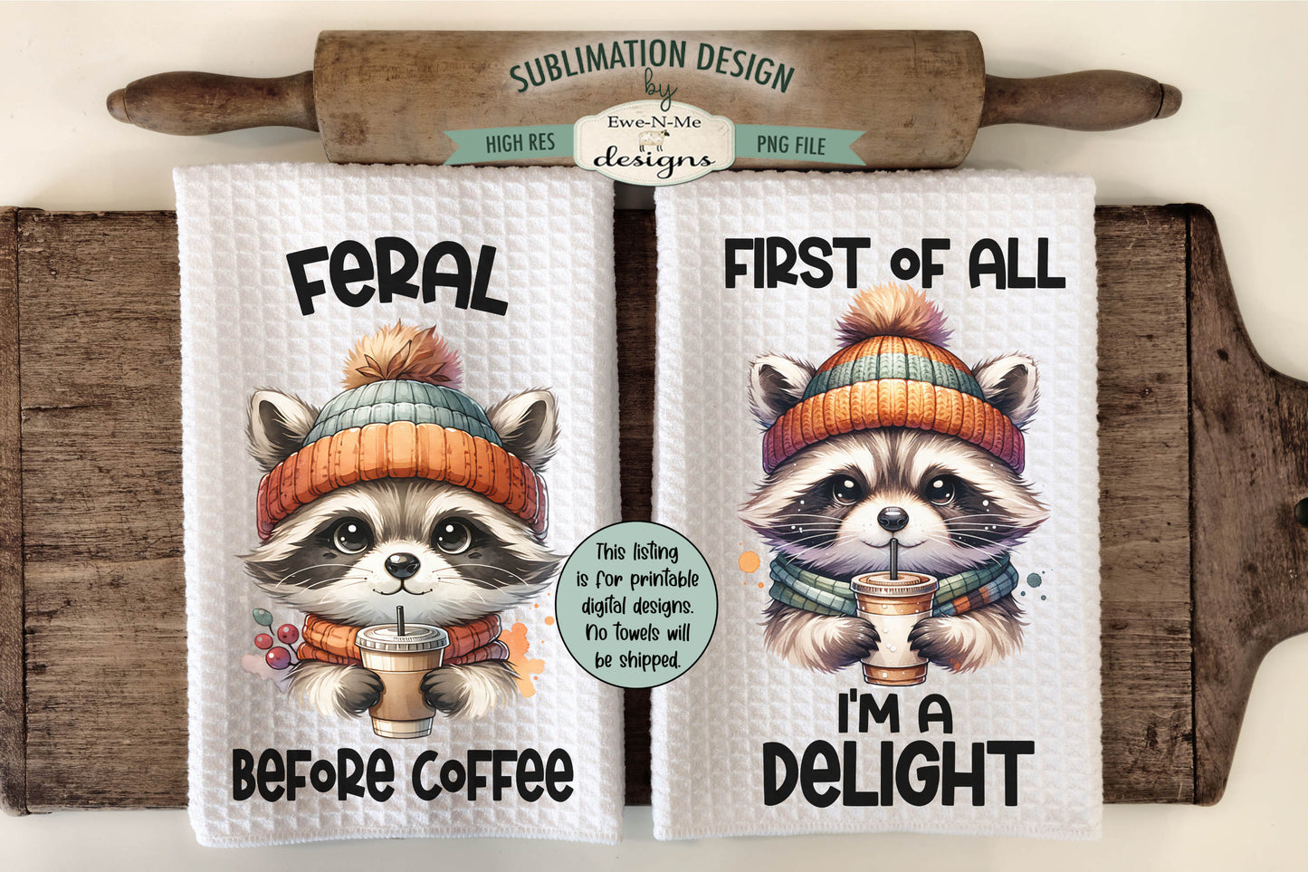 Fall Animals - Bundle of 16 - Kitchen Towel Sublimation Designs