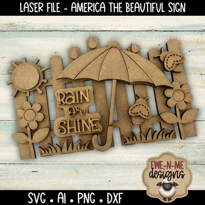 Rain or Shine Umbrella Fence | Laser Cut SVG File