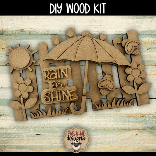 Rain or Shine Umbrella Fence | DIY WOOD KIT