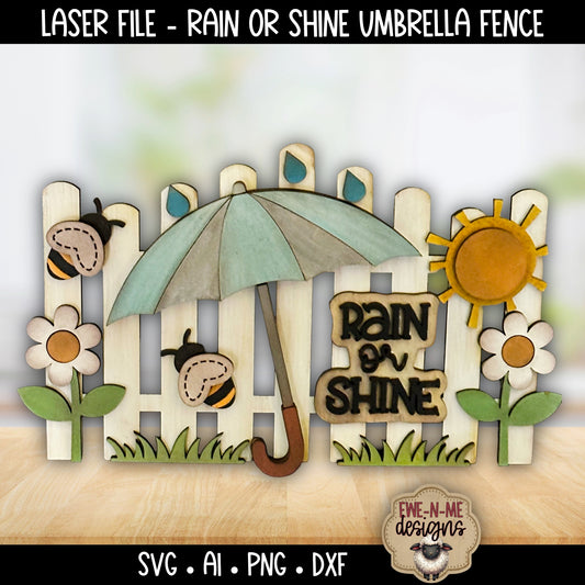 Rain or Shine Umbrella Fence | Laser Cut SVG File