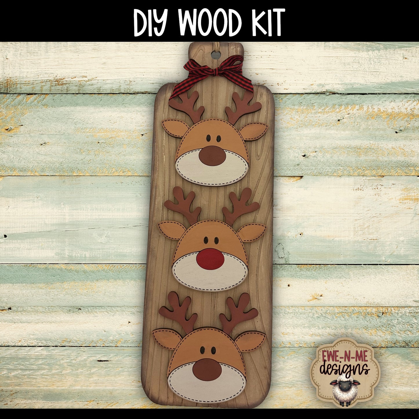 Reindeer Cutting Board Wood Sign | DIY WOOD KIT