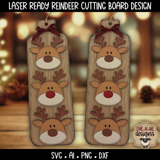 Reindeer Cookie Board | Laser Cut SVG File