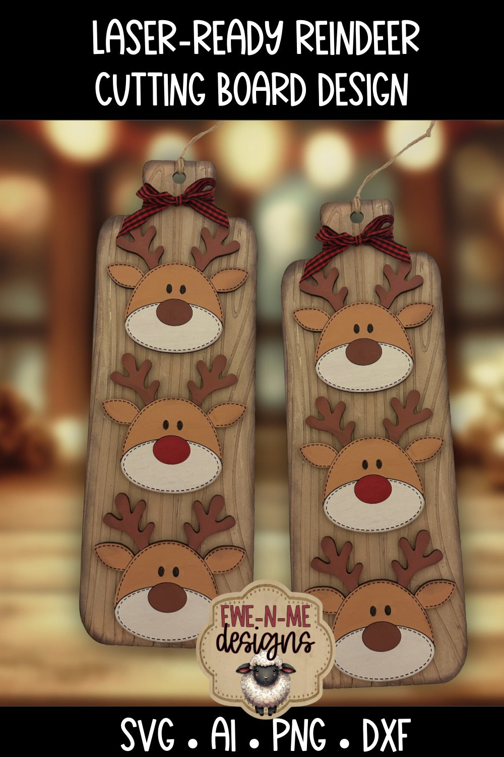 Reindeer Cookie Board | Laser Cut SVG File