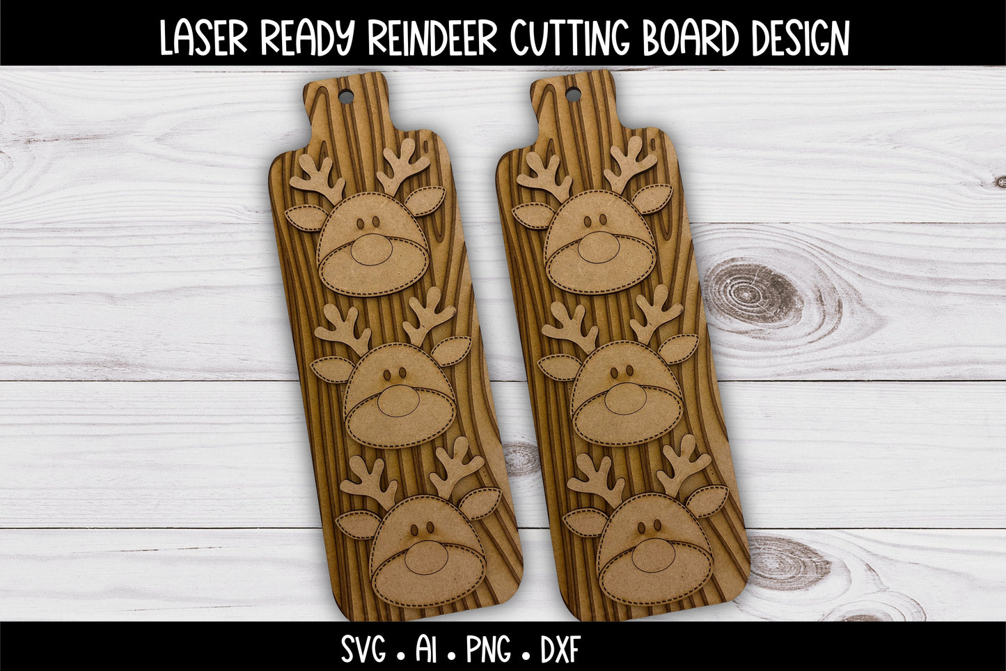 Reindeer Cookie Board | Laser Cut SVG File