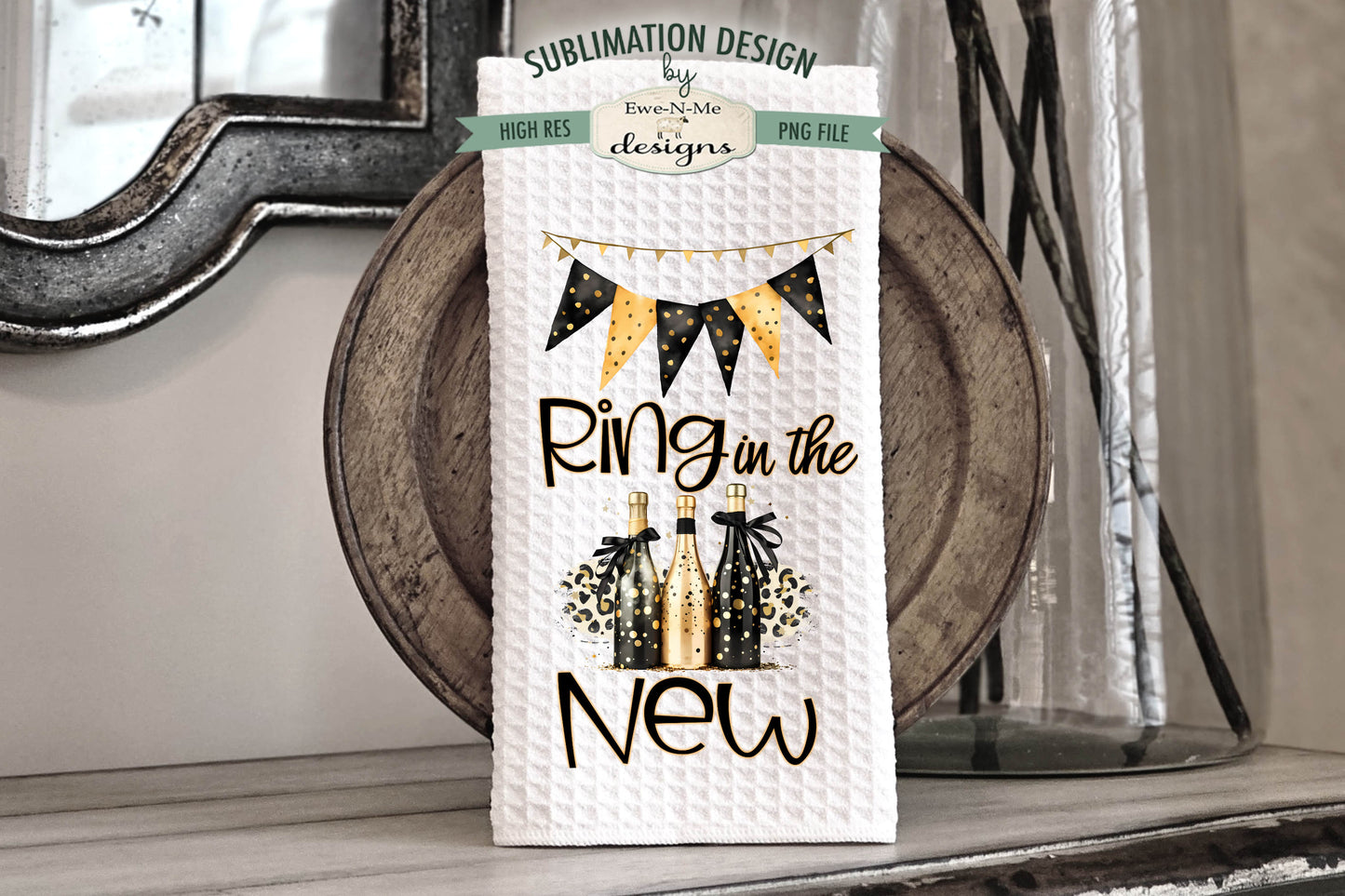 Celebrate the New Year - Kitchen Towel Sublimation Designs