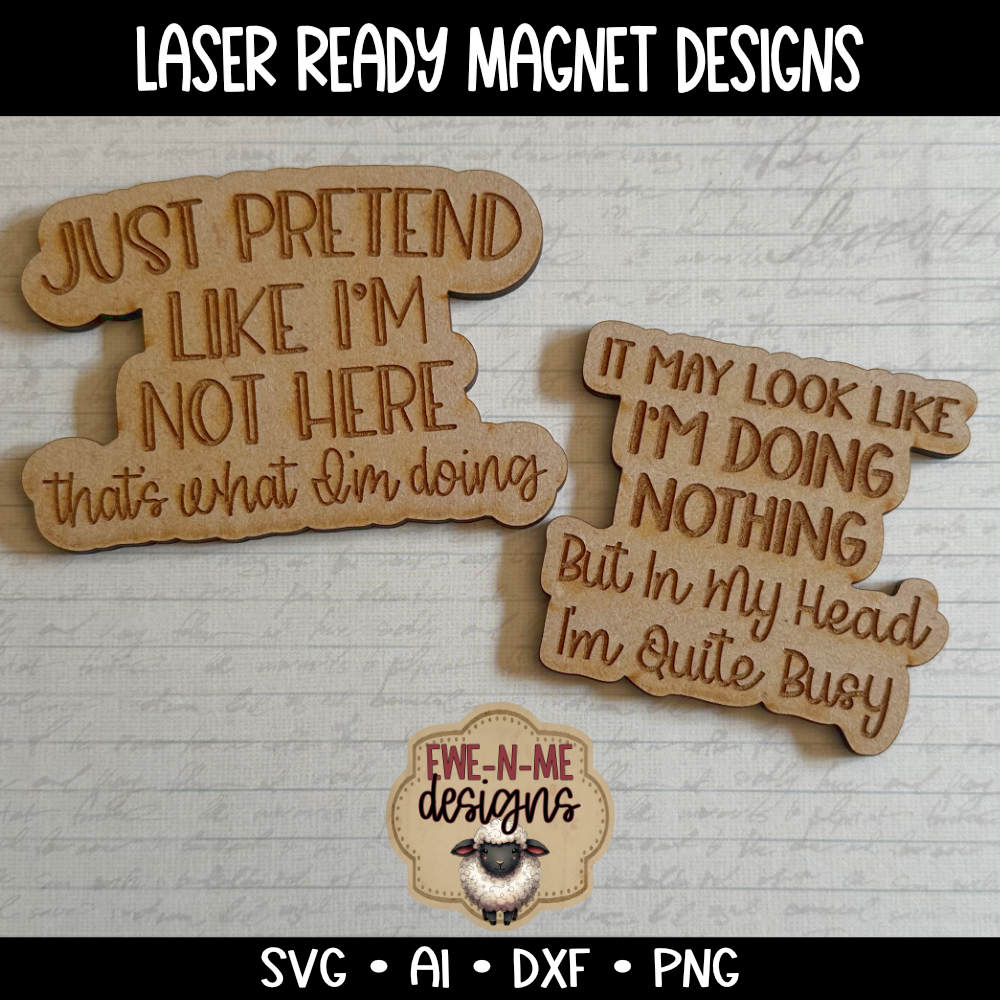 Sarcastic Quotes Magnet Set - Laser Cut SVG