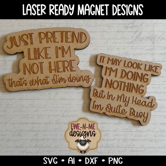 Sarcastic Quotes Magnet Set - Laser Cut SVG