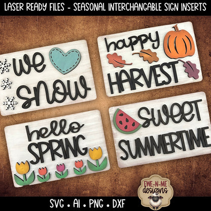 Seasonal Interchangeable Sign Inserts | Laser Cut SVG File