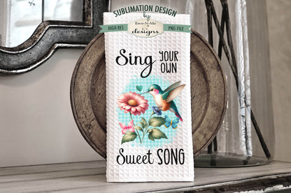 Hummingbird Sing - Kitchen Towel Sublimation Designs