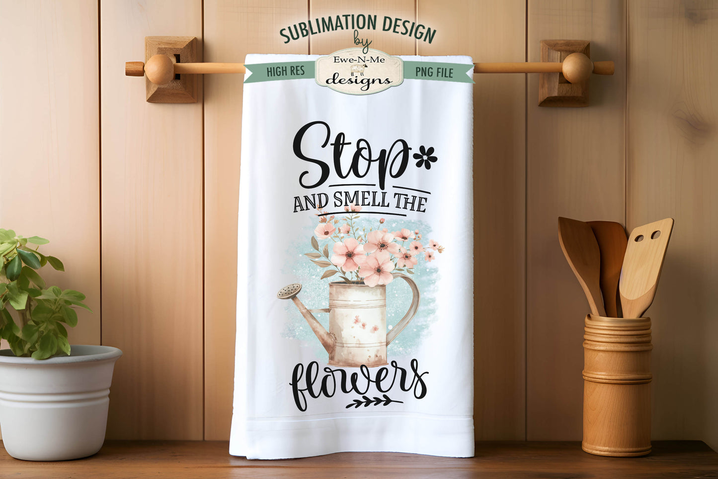 Gardening Watering Cans - Bundle of 5 - Kitchen Towel Sublimation Designs