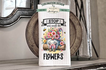 Gnomes with Flowers and Bees - Kitchen Towel Sublimation Designs