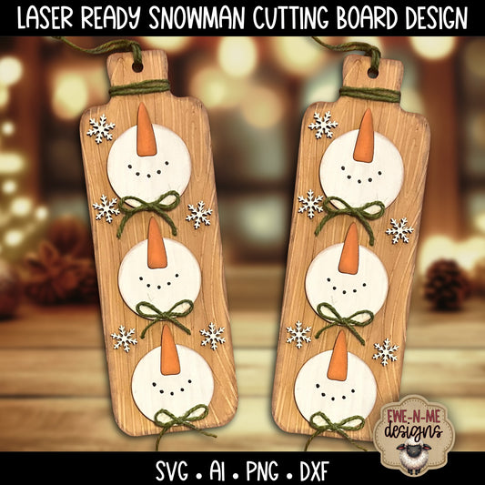 Snowman Cookie Board | Laser Cut SVG File