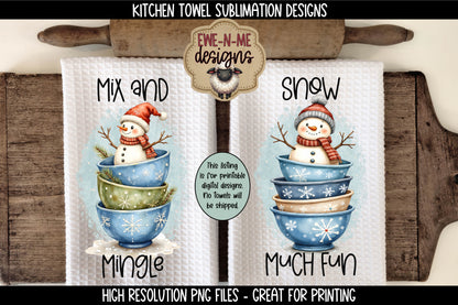 Holiday Baking - Bundle of 16 - Kitchen Towel Sublimation Designs