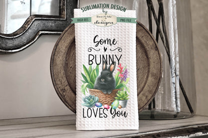Easter Bunnies and Succulents - Kitchen Towel Sublimation Designs
