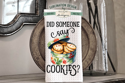 Christmas Cookies in Tins - Kitchen Towel Sublimation Designs