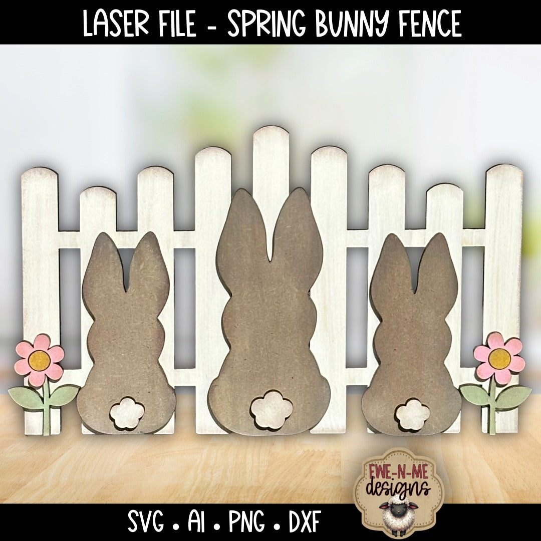 Spring Bunny Fence | Laser Cut SVG File