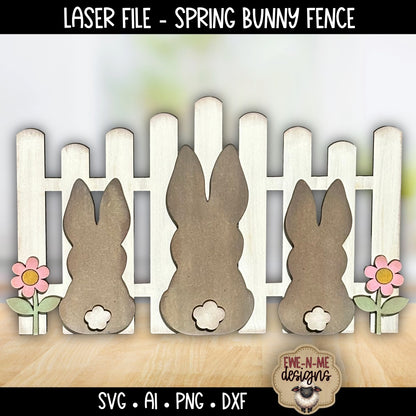 Spring Bunny Fence | Laser Cut SVG File