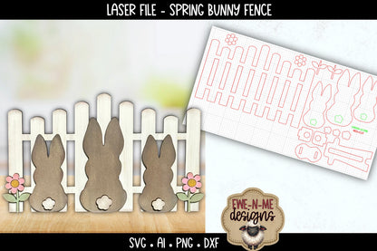 Spring Bunny Fence | Laser Cut SVG File